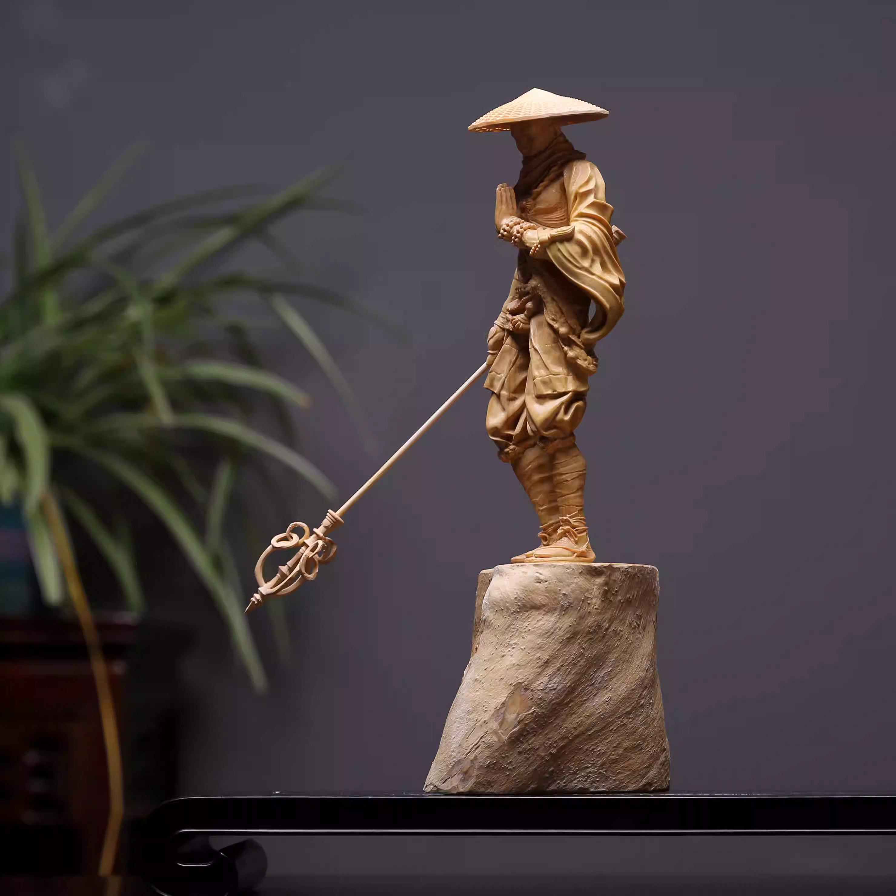 Shaolin Masterwork Series: Rare Boxwood Carving - "The Wandering Ascetic"