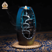 ShaoLin Ceramic Backflow Incense Burner Waterfall with 50 cones - ShaolinMart