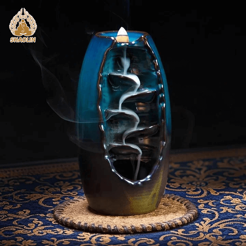 ShaoLin Ceramic Backflow Incense Burner Waterfall with 50 cones - ShaolinMart