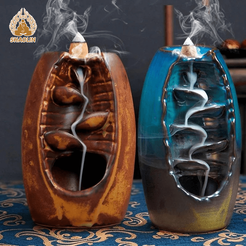 ShaoLin Ceramic Backflow Incense Burner Waterfall with 50 cones - ShaolinMart