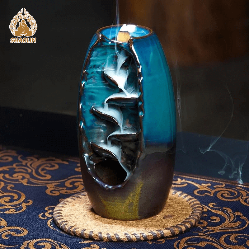 ShaoLin Ceramic Backflow Incense Burner Waterfall with 50 cones - ShaolinMart