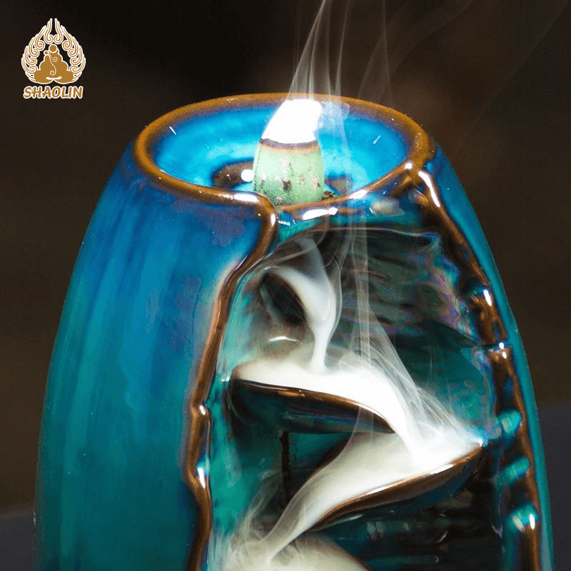 ShaoLin Ceramic Backflow Incense Burner Waterfall with 50 cones - ShaolinMart