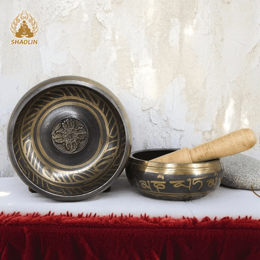 ShaoLin Meditation Bowl for Healing and Mindfulness Om Mani Padme Hum Singing Bowl2