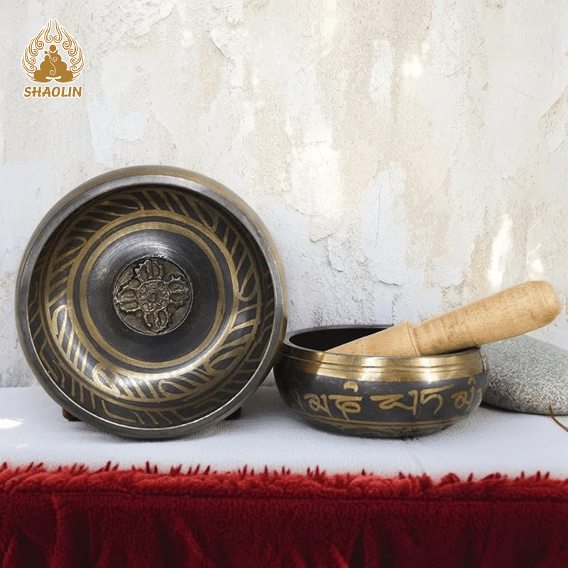 ShaoLin Meditation Bowl for Healing and Mindfulness Om Mani Padme Hum Singing Bowl - ShaolinMart