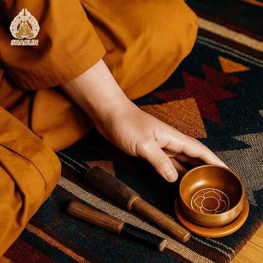 Shaolin Sound Bowl Handcrafted for Chakra Healing and Mindfulness Meditation Singing Bowl Set1