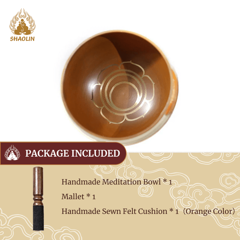Shaolin Sound Bowl Handcrafted for Chakra Healing and Mindfulness Meditation Singing Bowl Set4