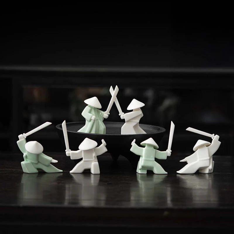 Zen Combat Incense Holders – Shaolin-Inspired Ceramic Warriors for Meditation & Decor