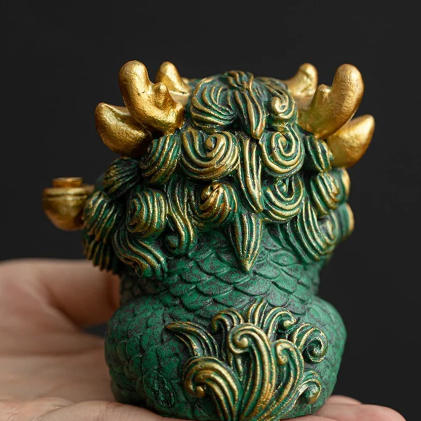 The Smoking Kylin – Hand-Painted Qilin Incense Holder & Figurine - ShaolinMart