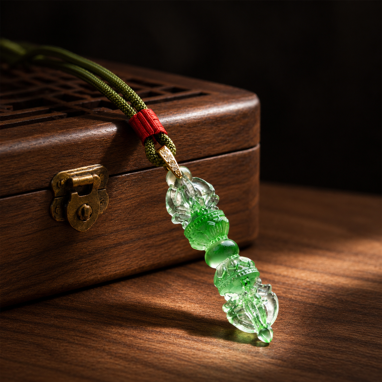 Handcrafted Vajra Shield Pendant Necklace – Protection, Clarity & Inner Strength