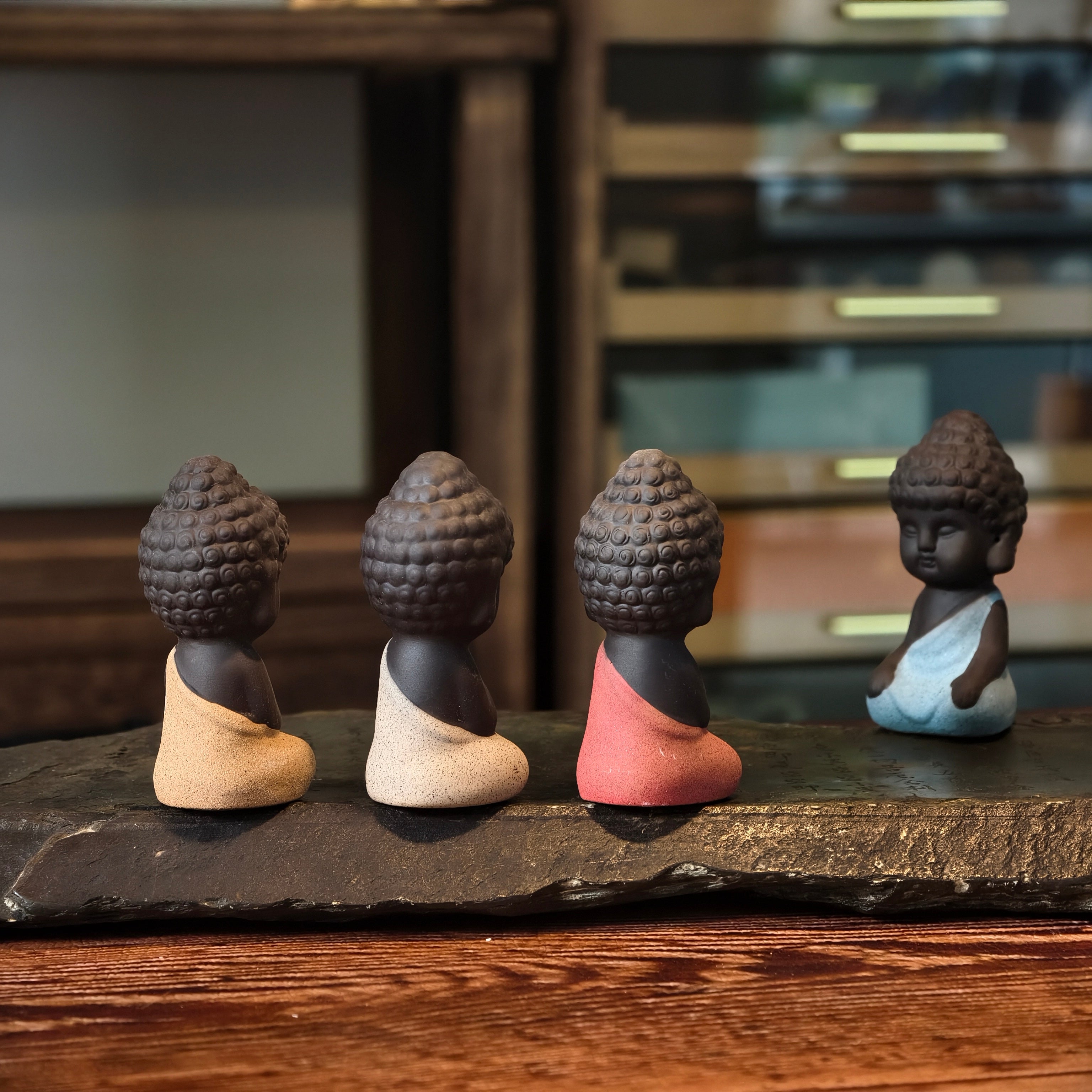Four Noble Truths Mini Buddha Set – Mindfulness, Peace & Wisdom Decor