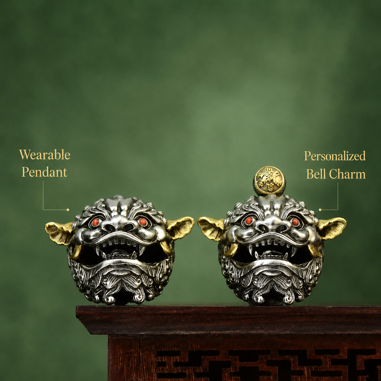 Tang Lion Guardian Pendant & Hanging Charm