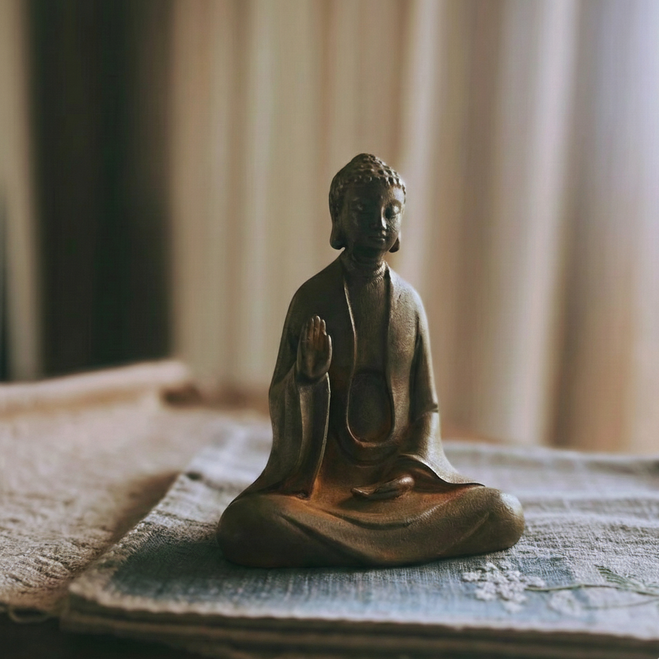 The Shaolin Guardian: Solid Buddha Statue for Fearless Peace