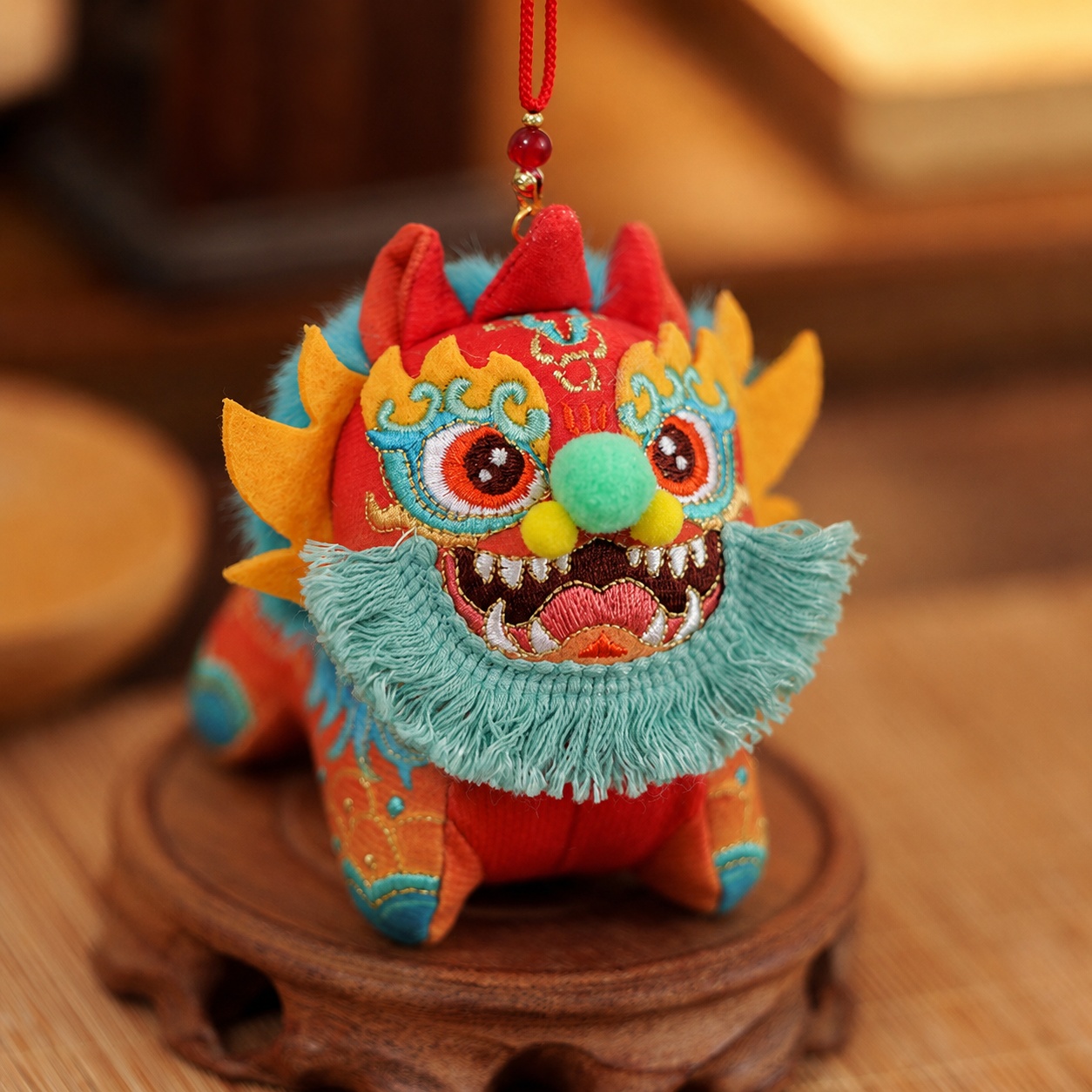 Embroidered Pixiu Mugwort Sachet – Fortune & Protection Charm Hanging Ornament