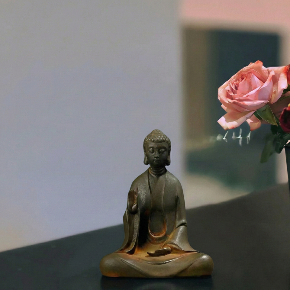 The Shaolin Guardian: Solid Buddha Statue for Fearless Peace
