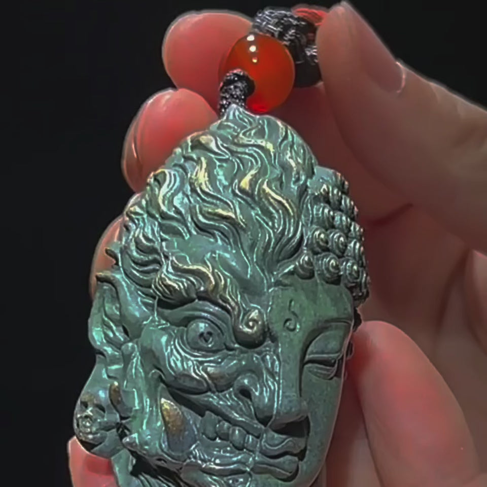 Load video: "Harmony in Chaos" Solid Brass Buddha &amp; Demon EDC Pocket Sculpture – Premium Lost-Wax Cast Refined Copper Palm Fidget &amp; Executive Stress-Relief Artifact