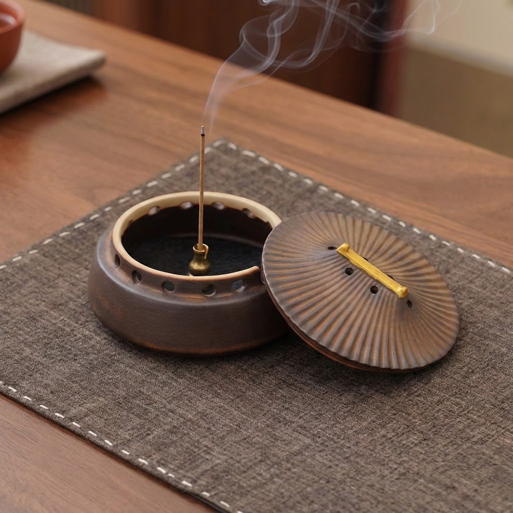 The Shaolin Gate: Artisan Ceramic Incense Holder for Serenity & Inner Peace