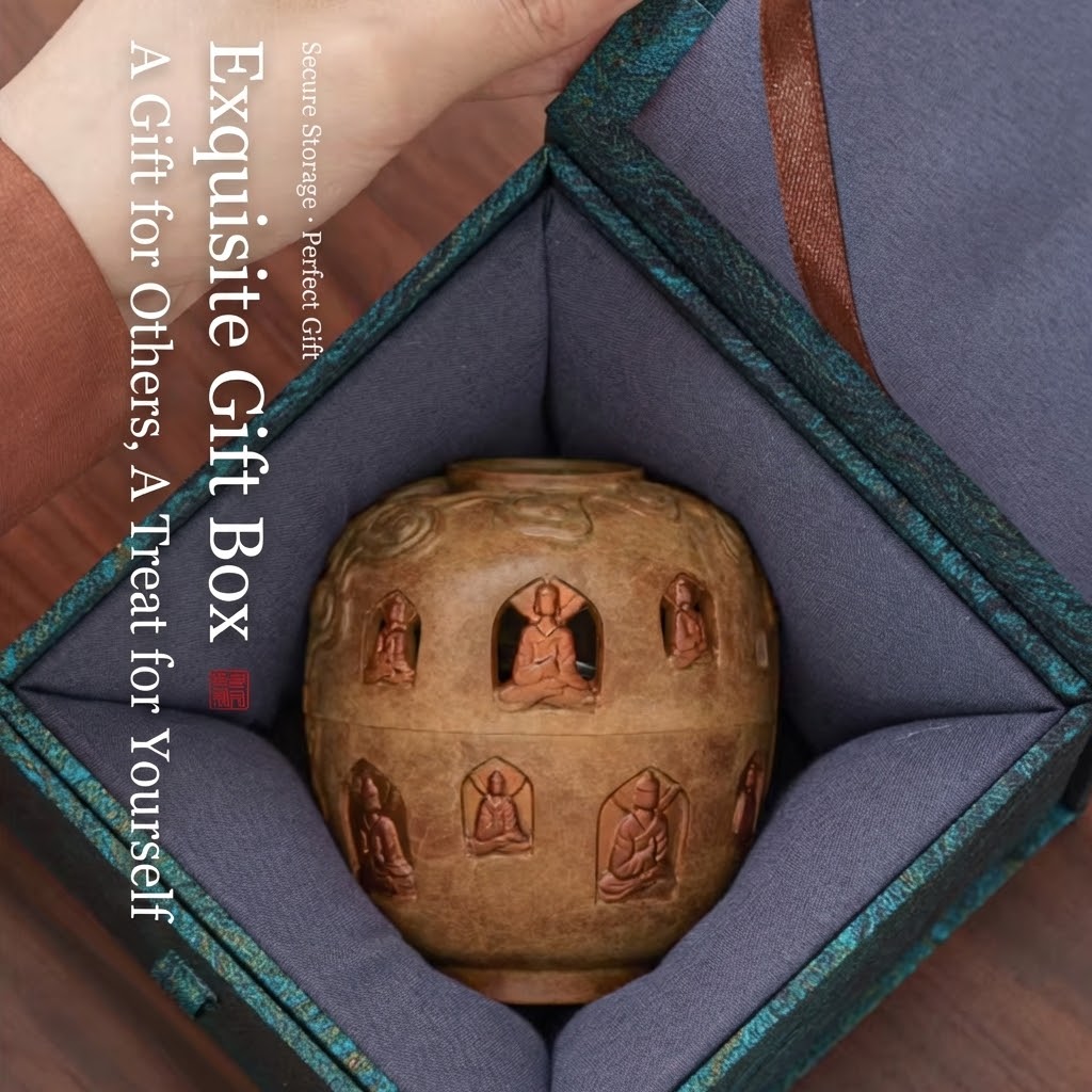 Vintage Dunhuang Pure Copper Incense Burner: The "Cloud & Buddha" Zen Vessel for Mindfulness & Serenity