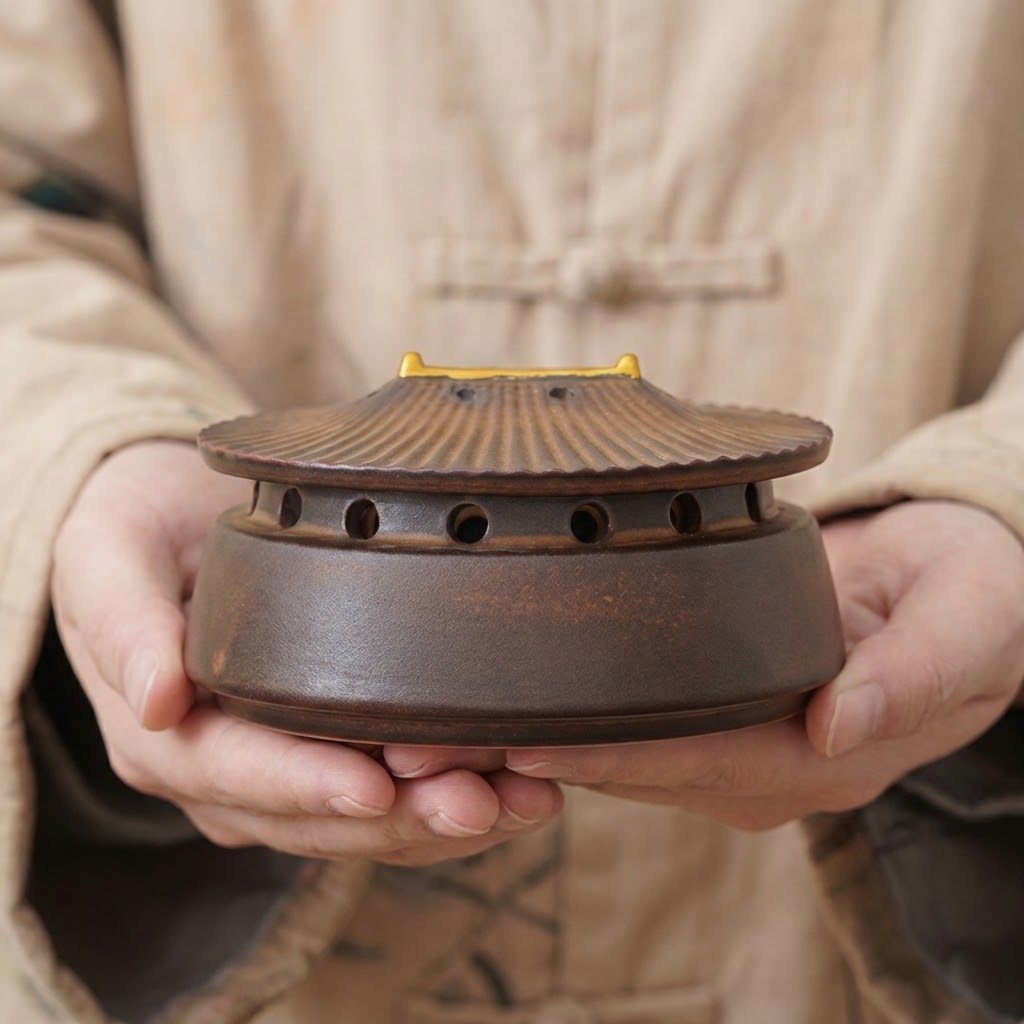 The Shaolin Gate: Artisan Ceramic Incense Holder for Serenity & Inner Peace